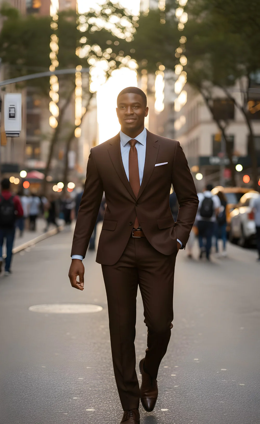 Elegant Chocolate Brown Suit for Men