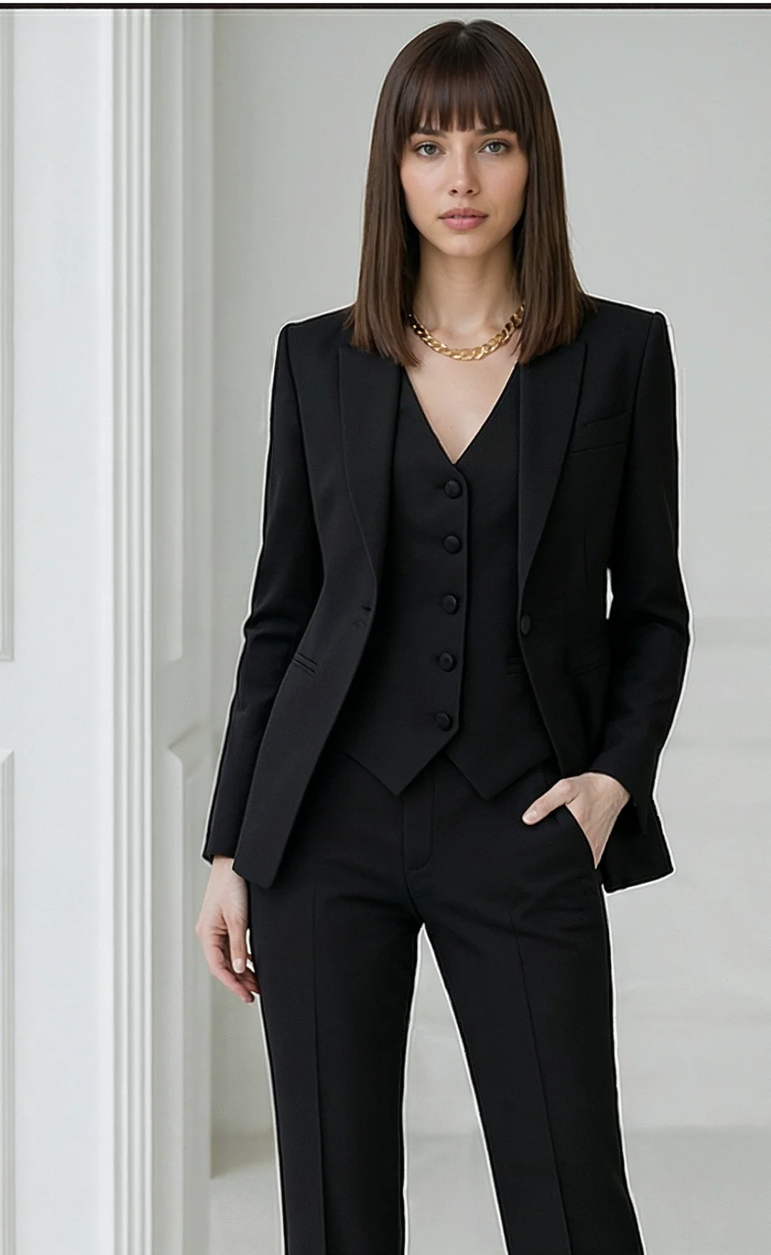 Black Three-Piece Suit