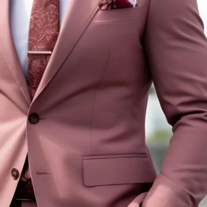 Dusty Rose Two Piece Wedding and Business Suit for Men