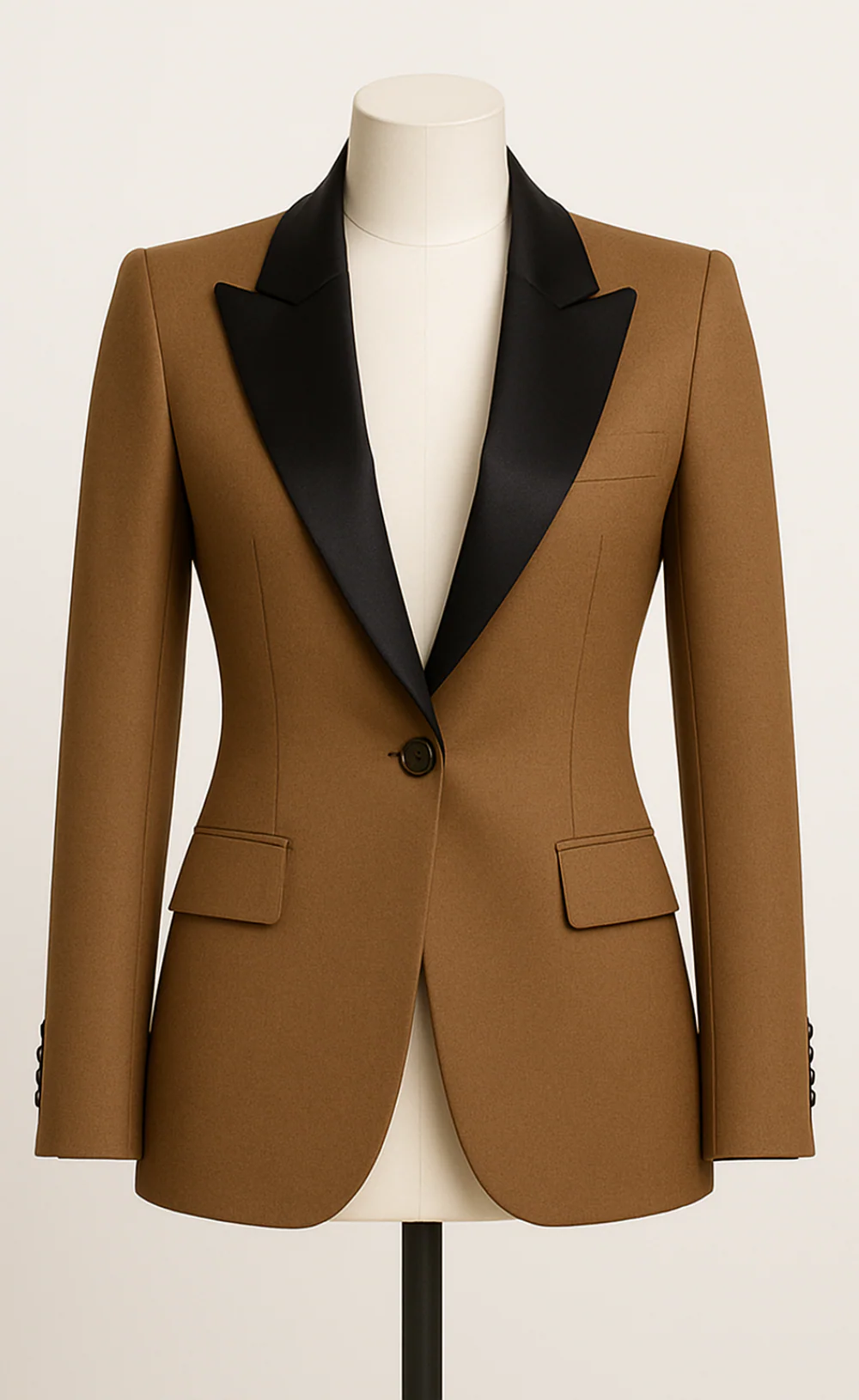 Brown Two-Piece Tuxedo Suit - Image 3